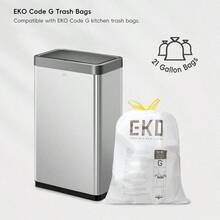 EKO Mirage X 80 Liter Automatic Sensor Trash Can, Matte Black Stainless Steel, Touchless Lid, Fingerprint-Resistant, For Kitchen (SILVER) - Plata - View 7