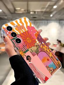Lucky 美學條紋太陽豹手機殼 軟殼保護套，適用於 Honor、Galaxy A04e/12/A13/A14/A34/A50/A52/A53/A54/S21/S22/S23/S24/S25/S25Ultra/S25FE/S26/S26 PLUS/S26 ULTRA/S26 EDGE/6A/7A/8A/12T/13T/15T/15 TPRO - 無色 - 查看 6