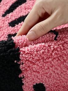 1pc Bathroom Floor Mat Carpet, Flocked Soft Comfortable Foot Feel, Bow Pattern, TPR Backing Non-Slip, Suitable For Kitchen, Outdoor, Indoor, Hallway, Bedroom, Living Room, Bedside, Easy To Clean Machine Washable Carpet, Bedroom Bathroom Decor - Multicolor - View 7
