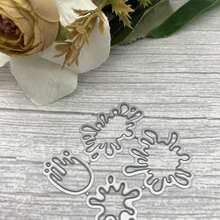 Troqueles de metal con efecto color blooming para kit de creación de tarjetas, troquelado de papel, máquina de scrapbooking, plantillas y bolsillos de almacenamiento, suministros - blanco plateado - Ver 4