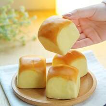 Tachimi 1pc Soft Bread, Hawaiian Bread, Feels Like A Non-Newtonian Fluid, Stress-Relief Toy, Soft And Elastic Sensory Toy, Squeeze Toy, Pressure Release--Squishy-Squishys-Squishies-Squishy Toys-Crunchy Squishy - Multicolor - View 9