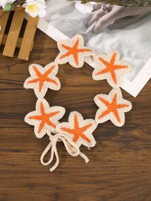 1pc Bohemian Style Starfish Braided Headband, Vacation Style Braided Hair Accessory, Beach/Daily Outfit Accessory - Multicolor - View 16