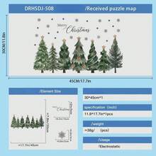 1pc Christmas Theme Window Sticker, Christmas Tree And Snowflake Pattern, Self-Adhesive Exquisite Floral Decorative Sticker, Suitable For Bedroom And Home Decor, Applicable To Smooth Surfaces, New Year Gift - View 8