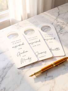 Label Gantungan Pintu dengan Nama Kustom yang Dipersonalisasi, Tanda Gagang Pintu Cetak Kustom, Label Kamar, Hadiah Hotel untuk Pengiring Pengantin, Acara Bridal Shower, Ulang Tahun - MultiWarna - View 9