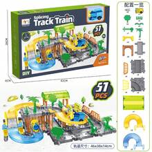 Transparent Electric Track Train, Children's Educational DIY Assembly Snap-Together Track Car, Electric City Train Set, Versatile Adventure Track Toy, Birthday Gift For Boys And Girls, Holiday Gift, Halloween And Christmas Gift - Multicolor - View 7