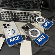 [Shipping from DE/FR/ES/IT]Phone Case - NICE Joyful Face, Wireless Charging, Drop-Proof, Skin-Feel Magnetic, Compatible with iPhone 11/12/13/14/15/16/17 Pro/Max/Plus/Air &  S21-S26 Ultra, Anti-Drop, Wear-Resistant, Anti-Yellowing, Perfect Gift - 1 Hauptbild - Übersicht 4