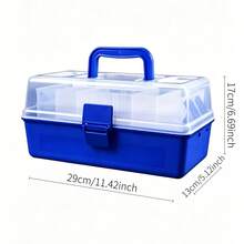 1 Piece Fishing Tackle Storage Box With Layered And Divided Compartments For Separate Storage Of Fishhooks And Lures; Transparent Flip Lid For Clear Visibility At A Glance - Multicolor - View 6