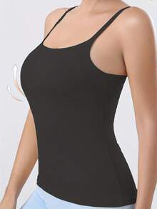 Soft, Comfortable And Very Stretchy Tank Top With Built-In Bra Cups; Stylish And Easy To Wear, Both As An Undergarment And An Outer Garment. - 混合色 2 - 查看 3