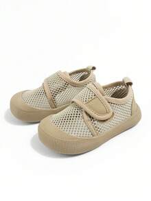 1 Paio di Sandali Sportivi Traspiranti in Rete Kaki per Bambini, Scarpe Casual con Punta Chiusa e Chiusura a Strappo, Scarpe Leggere per Passeggiate Estive all'Aperto e in Spiaggia, Adatte per Uso Quotidiano a Casa/Gioco/Vacanza in Spiaggia - Cachi - Visualizzare 5