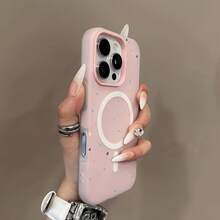 Funda para teléfono - Pantalla completa, colorida, con pequeñas estrellas, estilo minimalista, color macaron, tacto de gelatina, funda 2 en 1 con carga inalámbrica magnética, funda para teléfono con orificio grande en colores dulces estilo dopamina, adecuada para  17, incluyendo  17 Pro Max. - Negro - Ver 5