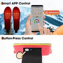 Hailicare 給長輩父母的智能發熱鞋墊,APP控制3段式加熱 40-60℃,3000mAh電池 IPX7防水,透氣防臭,S/M尺寸,冬季禮物 - 黑色 - 查看 7