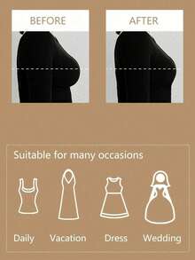 1pc Silicone Invisible Halter Bra With Adjustable Straps, Anti-Slip Design, Lift And Enhance Cleavage, Designed For Wedding Photography, Strapless Dresses, Invisible Lingerie, Dresses, Vacation And Other Occasions, Enhance Bust Curve, Sexy Breast Pads - Spoon Version - View 5
