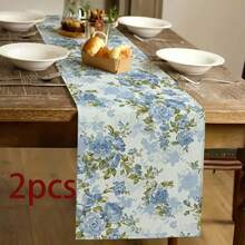 1pc Floral Pattern Table Runner, Modern Style, Home Kitchen Decor, 1 Home Decor Indoor/Outdoor Party Supplies, Suitable For Daily Home Kitchen Decor And Event Decoration - Multicolor - View 11