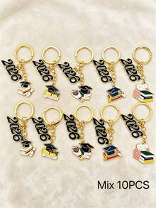 Paquete de 5/10/20 piezas Llaveros con forma digital, Llaveros de vuelta a la escuela, Ofertas de 20 peniques, Accesorios creativos para estudiantes, Llaveros de coche unisex - Multicolor - Ver 9