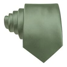 4件組綠色素色領帶套組，正式穿搭配件，適用日常通勤、辦公室工作與休閒商務聚會 - 綠色 - 查看 3