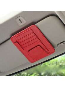 Car Sun Visor Organizer Clip, Multifunctional Interior Glasses Holder, Card Holder, ID Clip, Ticket & Business Card Storage Pouch - A - View 12