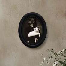 1pc 3D Black Oval Vintage Photo Frame, No Drilling Required, Detachable And Replaceable Picture, Suitable For Home Decor, Holiday Decor, Office Decor, Bohemian Style, Exquisite Wall Art Decoration - 9 - View 3