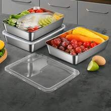  Mehrzweck-Aufbewahrungsboxen aus Edelstahl, 5er-Set mit Deckeln, Versiegelte Behälter für Trockenwaren/Snacks/Picknick-Bento - Übersicht 4