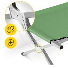2 Colors Optional Folding Single Bed, Outdoor Camping Folding Bed, Home Nap Simple Army Cot - Green - View 4