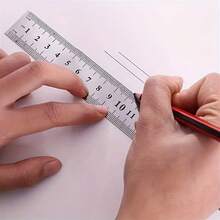 Set Of 3 Double-Sided Stainless Steel Rulers, Sizes 5.91", 7.87", And 11.81" - Sets - View 5