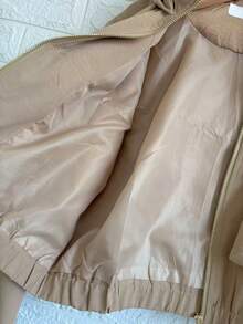 Women's Windbreaker Bomber Jacket - Khaki 1003 - View 2