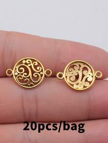 20 cái charm hoa nối 14x20mm làm vòng tay, dây chuyền, trang sức thủ công DIY, phụ kiện làm đồ handmade - Đầu nối wafer - Xem 13