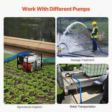 50.8 Mm X 30.48 M Backwash Hose, PVC Hose With Clamps, Cam Hose, Aluminum Fittings For Wastewater Treatment Pumps, Water Transport, Blue - 2.0inch 100ft - 查看 6