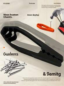 1 Set Premium Nail Fixing Tool, Sturdy Plastic Construction, Ergonomic Grip Design With Anti-Slip Ribs, Multi-Size Nail Slots For Hammering, Finger Guard Nail Guide, Suitable For DIY Enthusiasts, Woodworkers And Home Renovation - A - View 5