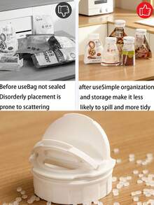 Snack Clips, Food Storage Accessories, Dual Opening Straws, Sealing Clips, Milk Clips. Dual Opening Dispensing Spout Kitchen Snack Fresh-Keeping Bag Plastic Sealing Clips For Oatmeal, Milk Powder, Seasoning, Moisture-Proof Sealing Clips - Multicolor - View 7