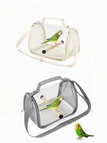 便攜式鳥類旅行攜帶袋，適用於鸚鵡與鳥類、小型爬行動物，舒適寵物攜帶袋，適合旅行、戶外活動與寵物就醫，鳥類配件、鳥籠、花園植栽盆 - 查看 10