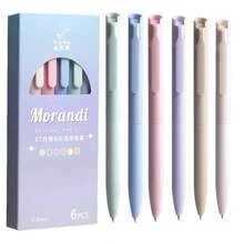 6支裝混色中性筆 辦公用品圓珠筆 黑色筆 彩色鉛筆 返校季 - 多色 - 查看 2