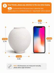 1pc Minimalist European Niche High-End White Vase, 5.7 Inches Tall, Home Decor, Minimalist Farmhouse Style Decorative Vase, Suitable For Living Room, Dining Table, Bedroom, Kitchen, Entryway, Christmas - B - View 8