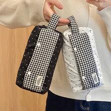 1 pieza Estuche de lápices de espuma con patrón de estrellas y lunares, gran capacidad, multifuncional, bolsa portátil de almacenamiento de artículos de papelería - Estilo 1 - Ver 3