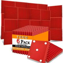 TOUO 8 Warna Panel Busa Akustik Berbentuk Baji, Paket 6-48 Buah, Bahan Perawatan Akustik Dinding Kedap Suara untuk Studio dan Home Theater - Baji - View 36