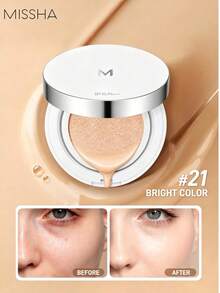MISSHA 液態粉底液 LSF45/PA+++，雙重保濕、長效遮瑕、完美光澤，非常適合節慶、送禮、婚禮、夏季、情人節與度假（含可替換裝版本） - #21 BRIGHT COLOR - 查看 1