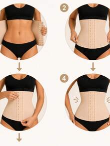 Cinta Modeladora Seca Barriga Cinta de Furos Pós-Parto Feminina Com Cintura Traine C-Seção Recuperação - Sortido - Visão 5