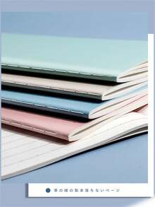 1 Set (4/1pc) A5 Multi-Color Notebooks, Available For Boys And Girls, Beige Inner Pages Eye-Friendly Lined Notebook, Home Record Book, Office Memo Pad, School Writing Notebook, Suitable For Students, Staff, Back To School Supplies - Multicolor - View 5