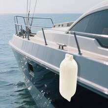 68*21cm White Inflatable Ribbed Boat Fenders, Durable Marine Anti-Collision Docking Bumpers, Portable Inflatable Hull Protection Cushion For Yacht, Fishing Boat, Rib Boat Mooring And Marina Docking Use - 白色 - 查看 11
