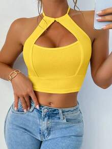 Women's Solid Color Camisole, Simple And Elegant, Suitable For Summer. - Red - View 7