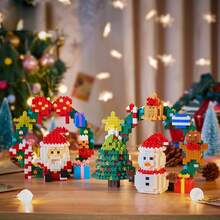Lengkungan Natal, Santa Claus, Manusia Salju, Miniatur Balok Bangunan, Dekorasi Meja Natal, Hadiah - MultiWarna - View 2
