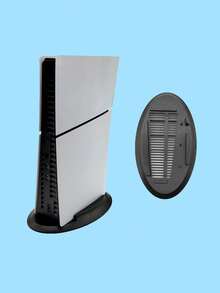 1pc PlayStation 5 Slim Console Optical Disc Version Cooling Stand Vertical Stand Game Accessories, Sailboat Shaped Special Stand - Black - View 2