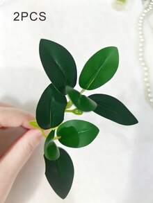 10/2pcs 12cm Mini Artificial Leaves Decoration, Suitable For Home New Year Decor, Outdoor Garden Wedding Bouquet, Living Room DIY Candy Box Wreath And Other Home Supplies, Artificial Flowers, Faux Plants, Autumn Decor, Room, Desk, Garden Decoration, Birthday Graduation Gift - Multicolor - View 14