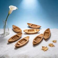 (7pc) Mini Resin Boat Figurines / Fish Tank Decor, Desktop Decorative Crafts, Mediterranean Ocean Theme Ornaments, Micro Landscape Premium Accessories, Suitable For Fish Tank / Tea Table - Happy Aquarium - View 7