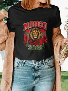 kEinn06lZA7 TeHaUUPZW Camiseta Moda 2026 Hombre Mujer Estampado Casual Estilo Único Comodidad para Verano Looks Modernos - Negro - Ver 1