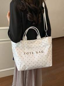 Casual Minimalist Everyday Versatile Handbag, Faux Leather Decorated Fashion Crossbody Bag, Suitable For Work Commute And Shopping - Multicolor - View 2