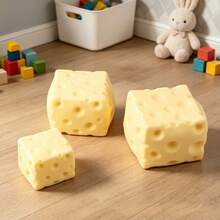 1pc 2026 New Realistic Cheese Squeeze Toy, Stress Relief Squeezing Toy, Silicone Squishy Toy, Random Color, Birthday/Surprise/Holiday/Couple Gift - Multicolor - View 5