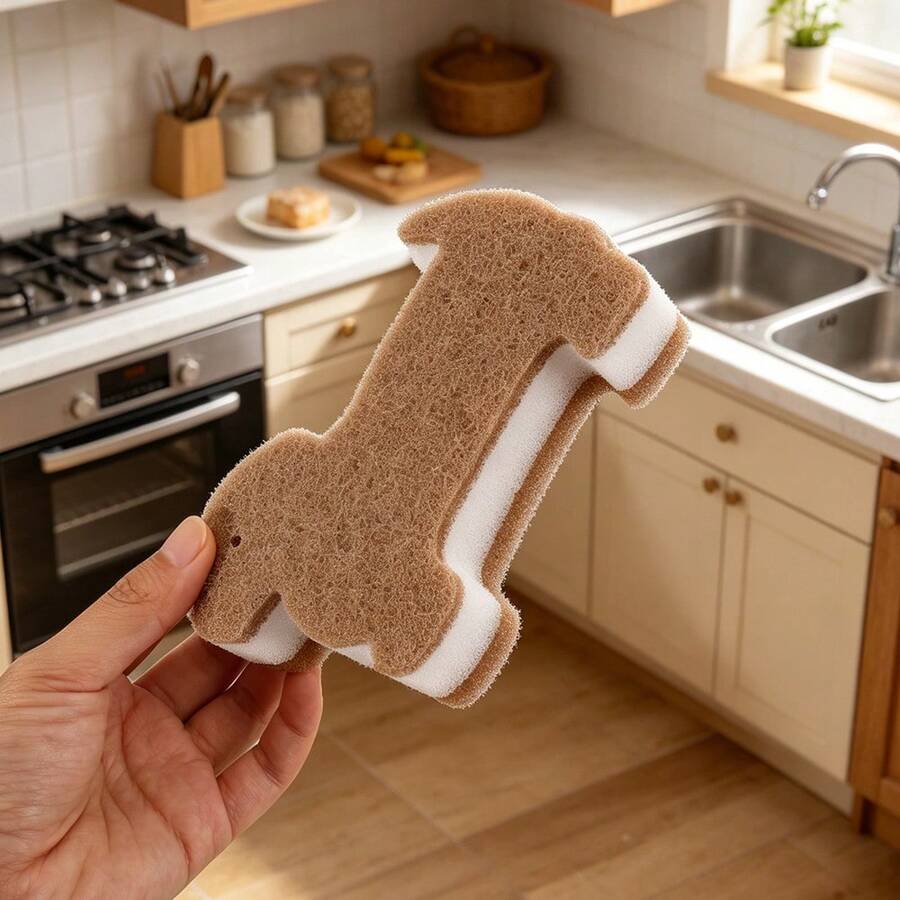 4/8pcs Dishwashing Sponges - Double-Sided Dish Cleaning Scrubbing Kitchen Sponges, Remove Grease And Burnt Food, Multi-Color!