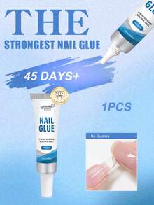 GELPOLISH 10ml 超強力指甲膠，適用於壓克力指甲、指甲尖端、貼片指甲、假指甲，沙龍級刷塗式指甲膠，易於使用，耐用持久 - 10ml銀色 - 查看 2