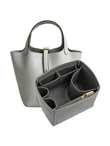 Felt Purse Organizer Inserts For Picotin 22 18Inserts HandBag Inner Bag Organizer High Quality Large Capacity Inner Bag - Light Grey - View 1