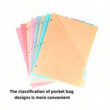 6/8/12pcs Durable Multi-Color Plastic Binder Dividers Set With Labels, 3-Hole Punched Letter Size Page Dividers For Office And Organization, Assorted Colors, 8-Piece Polypropylene Divider Set With Pockets, 3-Ring Binder Labels, Themed Divider With Pockets, Premium Notebook Inserts, Vibrant Multi-Color - Multicolor - View 6